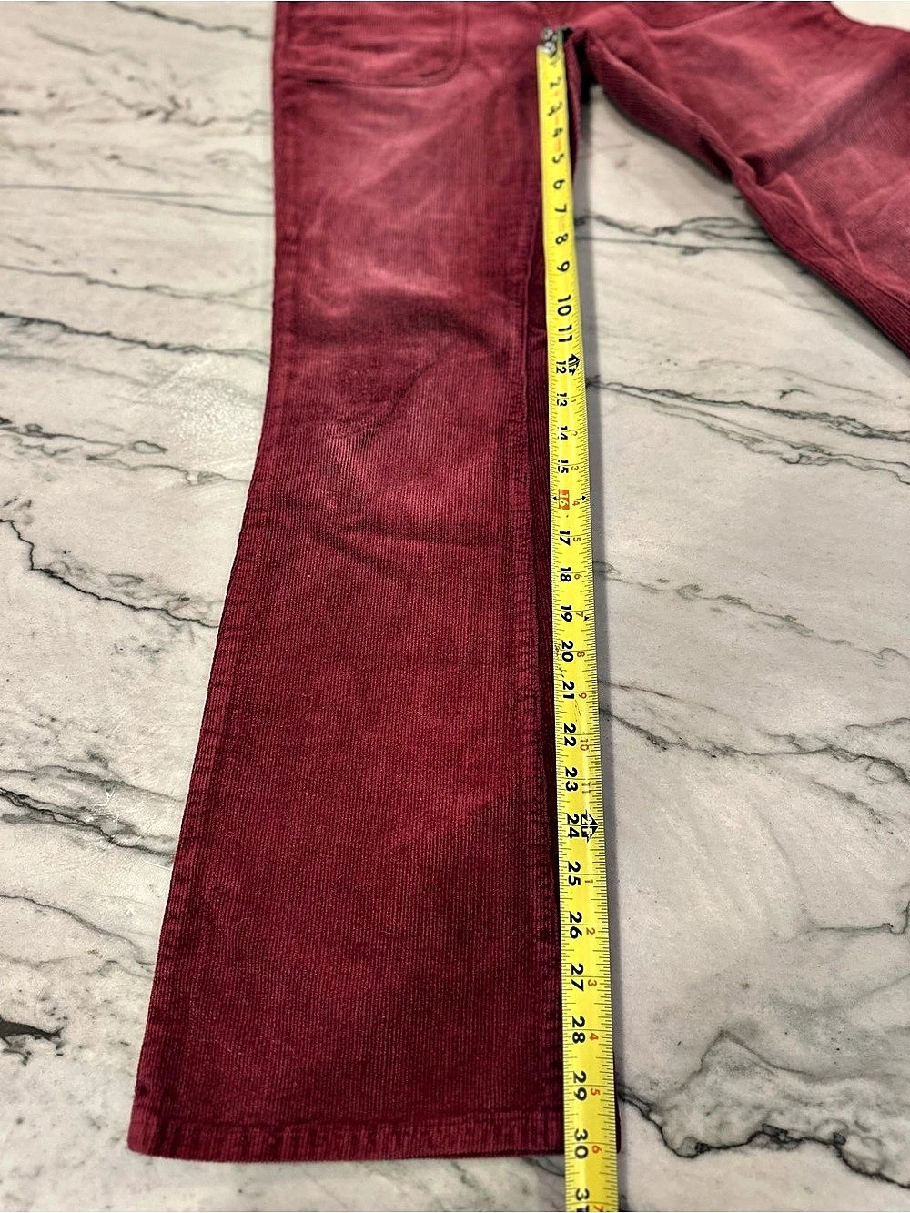 Pilcro Women’s Wide Leg Corduroy Jeans in Red Wine. Waist 29. Like New - Picture 7 of 8